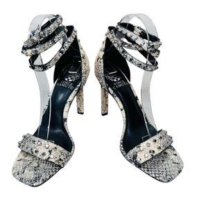 Vince Camuto Lorasha Size 7 Studded Snakeskin Heels Stiletto Party
